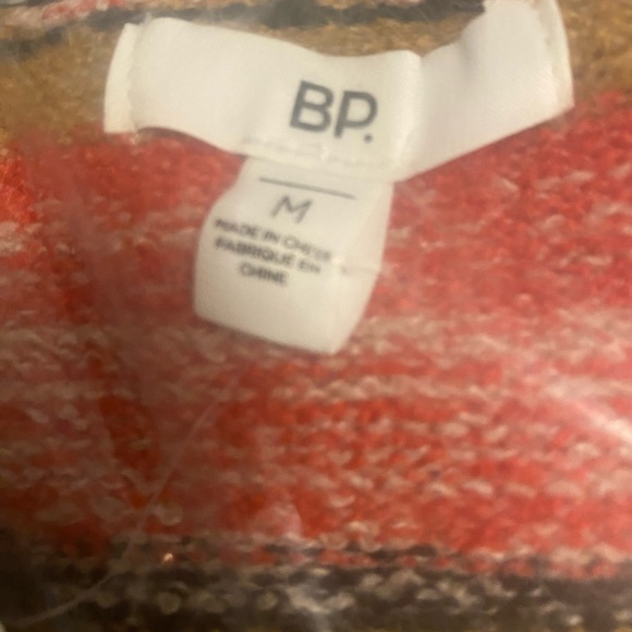 NWT BP Nordstrom’s Cropped Cardigan Button Front Striped Sweater in black SZ M - Picture 9 of 10